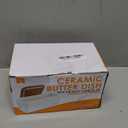 PriorityChef Extra Large Butter Dish with Lid for Countertop, Ceramic Butter Container With Airtight Cover, Butter Keeper for Counter or Fridge, Butter Holder Storage, White