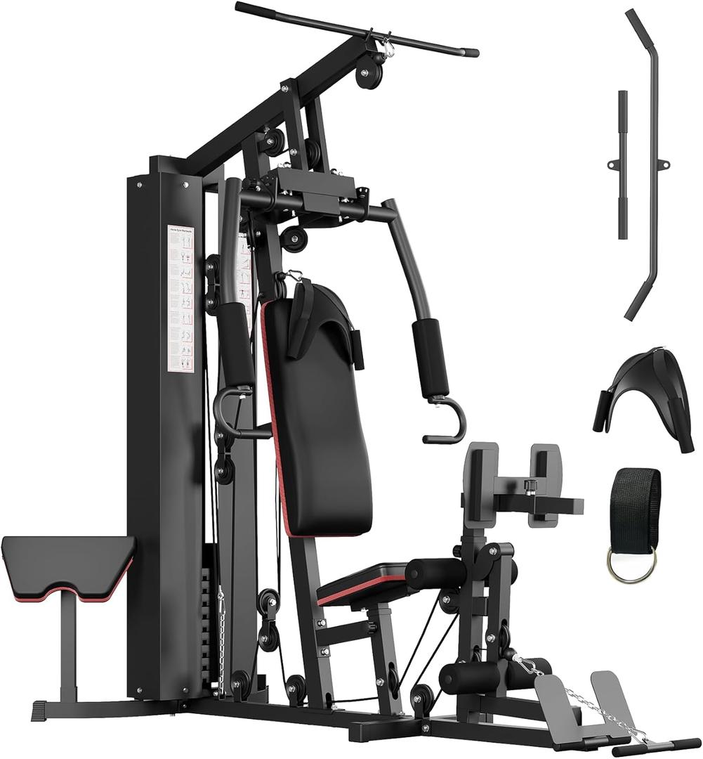 GarveeLife Home Gym Equipment Machine, Full Body Workout Machine with 150 LBS Weight Stack