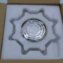 9.4in Vintage Brass Gold Semi Flush Mount Ceiling Light with Milk White Glass Shade, Farmhouse Antique Ceiling Lighting Fixture for Hallway Closet Small Room Kitchen Entryway Porch, Bulb Not Included