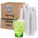 Lilymicky 1000 PACK 16 oz Clear Plastic Cups, Cold Disposable Party Drinking Cups for Parties, Picnic, BBQ & Events