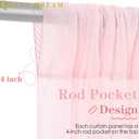 Chiffon Backdrop Curtain Pink Sheer Curtain Backdrop 5ft x 10ft 2 Pieces Wedding Party
