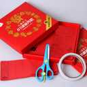 Chinese New Year Decoration - 2026 Spring Festival Paper Cutting for Window Decor, Rabbit Fu Character Paper Red Stickers for Wall and Door, Best Lucky Party Gift for Kids