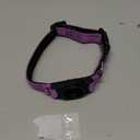 Airtag Dog Collar with Waterproof Air Tag Holder, Integrated Reflective Pet Collar with Soft Padding, Adjustable Nylon Collar for Small Medium Large Dogs, Purple, S (11.8"-15.7")