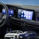 2PCS Car Screen Protector for Volkswagen Golf GTI/R (MK8) 2022-2024 Accessories Navigation& Dashboard Touchscreen Protector Film Tempered Glass 8''