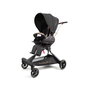 Baby Stroller Lightweight,High Landscape 360Rotable,Ergonomic,Adjustable Backrest Canopy Peekaboo Window,Foldable,All Terrain Wheels,Storage Basket,Travel Stroller Wagon for Newborn Toddler Black