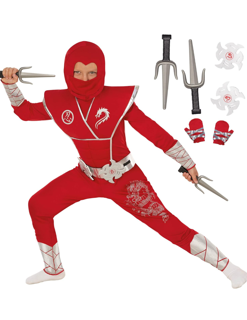 Morph Ninja Costume for Kids - Boys Suit Set With Accessories, Ninja Merch Outfit, no accessories, M
