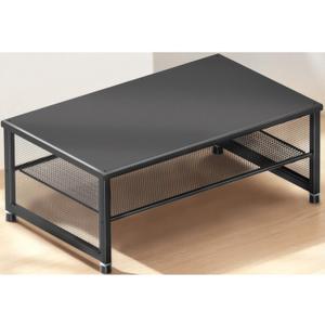 Desk Organizers and Accessories, 2-Tier Metal Computer Monitor Stand Riser, Desk Organizer for Monitor, Printer & Laptop Stand, Desktop Workspace Organizers for Office Supplies(Black)