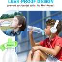 2 x Water Bottle Spout Adapter for Toddlers, 4 Pack No Spill Water Bottle Topper, Travel Toddler Essentials, Leakproof, Reusable & Easy-to-Use