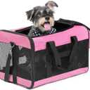 Conlun Dog Carrier Soft Sided, Large Cat Carrier up to 20 Lbs,Pink L