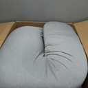 Momcozy Pregnancy Pillows with Cooling Cover, U-Shaped Full Body Maternity Pillow for Side Sleepers 57 Inch - Support for Back, Hip, Belly, Legs for Pregnant Women
