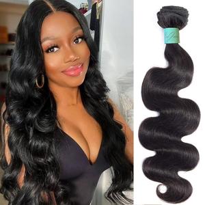 12A Human Hair Bundles Body Wave 18inch 100% Unprocessed Brazilian Virgin Hair Bundles Double Weft Weave Body Wave Bundles Human Hair Natural Black Color