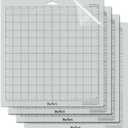 ReArt Standard Grip Cutting Mat for Silhouette Cameo 4/3/2/1-4 Packs 12" x 12" Adhesive Cut Mat Replacement Set Matts Vinyl Craft
