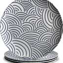 Nook Theory 4 Pack Reusable Bamboo Plates - Non-Toxic Toddler and Kids Plate, Dishwasher Safe, Not Microwavable Dinnerware (Coast 10")