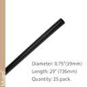 Myard 29 Inches Classic Hollow Round Iron Deck Balusters Furniture for Deck Railing Porch Staircase Banister Balustrade (25-Pack, Matte Black)