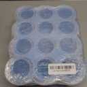 Samuelworld Baby Food Storage Container, 12 Portions x 2.5oz - BPA Free Silicone Freezer Tray with Clip-On Lid for Breast Milk Storage, Homemade Baby Food, Vegetable & Fruit Purees - Blue