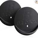 BRIOFOX Shower Curtain Rod Holder 3M Adhesive | Heat Resistant | Waterproof | Max Load 60 lbs Shower Rod Retainer for Wall, 2 Pack, Black (Rod Not Included)