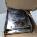 griddle-Q GQ120 100% Stainless Steel Medium-Sized Professional Griddle with Even Heating Bracing and Removable Handles for Charcoal/Gas Grills, Camping, Tailgating, and Parties (14"x16"x6.5")