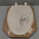 Mayfair Cassel Slow Close Toilet Seat, Easy Clean, Non Slip Premium Wood Seat, Easy Install, Made in USA, Elongated, Bone