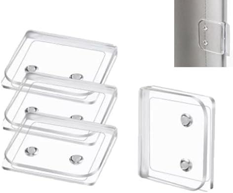 UtySty 4 Pack Shower Curtain Liner Clips Shower Splash Guard Self Adhesive Shower Curtain Clip Holder for Waterproof Fabric Shower Curtain Liner Plastic Shower Liner Clear PEVA Shower Curtain Liners