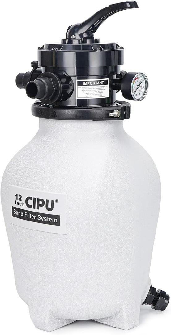 12-inch Sand Filter System with 4-Way Valve Easy to Install for Above Ground Swimming Pools