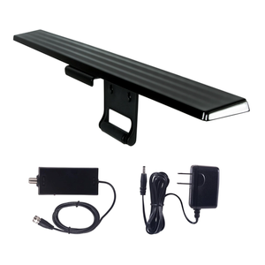 GE Hover Amplified HD Digital TV Antenna, Long Range Smart TV Antenna, Easy Mount on Top Design, Supports 4K 1080P HDTV VHF UHF, Indoor Amplified Signal Booster, 5ft Coax HDTV Cable/AC Adapter, 37075