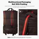 mixi Travel Bag with Wheels Expandable Foldable Luggage Bag Collapsible Rolling Travel Duffel Bags Large Capacity Suitcase for Men Women, Brown