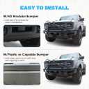 Front License Plate Bracket for Ford Bronco, Steel License Plate Holder Front Lower Bumper License Plate Mount License Plate Frames for Bronco Compatible with 2021 2022 2023 2024 Ford Bronco (Black)