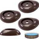 4 Pcs Pool Leg End Caps 5-1/4" 3-5/8" 1" Fit for Coleman 2022-2023 18ft x 48in, 24ft x 52in, 22ft x 52in Round Above Ground Swimming Pool Foot Supports, for 2.5" x 1.75" Frame Vertical Legs
