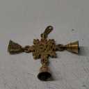 3 Bells Brass Single Om Hanging Hindu Statue for Home Temple Use Statue Hindu Idol Figure with Unique for Door Wall Home Decor Indian Traditional Festival Decoration Housewarming (Size:-7"X4")