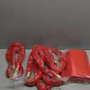 Red Carpet Runner 2.6 x 15 ft Carpet Aisle Runner Rug 55gsm Thickness with 4 Pieces Red Velvet Stanchion Rope Crowd Control Rope Barrier with Gold Color Plated Hooks, 5 Feet