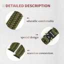 Paracord Band Compatible with Apple Watch Band 38mm 40mm 41mm 42mm 44mm 45mm, Robust Survival Tactical Weave Strap with Stainless Steel Buckle Quick Release for iWatch Series SE 7 6 5 4 3 2 1 for Men (Army Green)