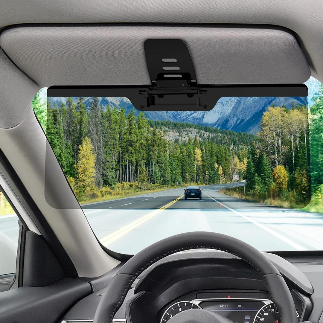 Sun Visor Extender for Car, Upgraded UV400 Polarized Adjustable Visor Extender Sun Blocker Anti-Glare for Safe Driving, UV Protection, Stray Light, Universal for Sedan Van(1 Pack)