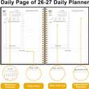 Daily Planner 2026-2027 - Full Page Per Day, July 2026 to June 2026, 2026-2027 Daily Planner with Spiral Bound, Inner Pocket, Perfect for School Office Supplies, 7'' x 10'', Black