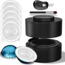 Reusable Pods Kit for Nespresso Vertuo, Refillable Vertuo Coffee Pods Espresso Accessories with 100 pcs Foil Seals Lids, Holder and Brush for Nespresso Vertuo Plus Next Capsule Machine