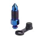 Stainless Steel M10x1 1.25 Brake Bleed Nipple Screw Bleeder Fitting (Burnt Blue, M10x1.25)