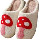 Mushroom Slippers Rainbow Slipper Heart Lover Slipper Home Slippers Indoor Slippers For Kids Women Men Girls (7-8 Women/5.5-6.5 Men)