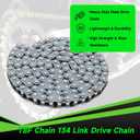 T8F Chain 134 Link Drive Chain Breaker Compatible with SYX Moto 50cc Dirt Bike Mototec SSR X-pro Coolster 47cc 49cc 2 Stroke Engine Pocket Rocket Pit Bike Mini ATV Quad 4 Wheeler Go Kart Parts