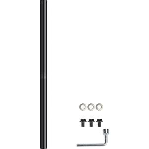 Modern 84" Black Cast Aluminum Outdoor Light Post  3" Diameter Direct Burial Pole for House, Porch, Patio, Deck, Garage, Yard, Garden, and Driveway1Pack