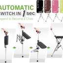 STEP2GOLD Ta-Da Chair S1- Foldable Walking Cane with Seat (34.6"/Black)