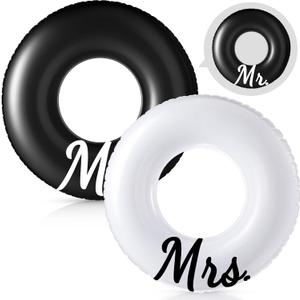 2 Pcs 48 Inch Bachelorette Pool Floats Inflatable Pool Tubes Bachelorette Party Decorations Wedding Pool Floats Floating Pool Decorations for Engagement Gifts Bridal