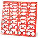 55 Nut and Bolt Thread Checker, Bolt Size Finder with 19 Drill Gauges, 16 Metric and 20 Standard Sizes, Wall-Mountable Bolt Size and Thread Gauge for Quick Identification