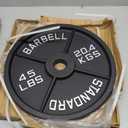 Fitvids Cast Iron Plate Weight Plate for Strength Training and Weightlifting, 2-Inch Center (Olympic), 45LB (Single)