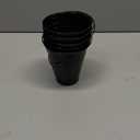 Sadnyy 4 Pack Metal Galvanized Bucket with Handle 5" Metal Buckets and Pails, Party Container Table Centerpiece for Christmas Halloween Candy Vase(Black)