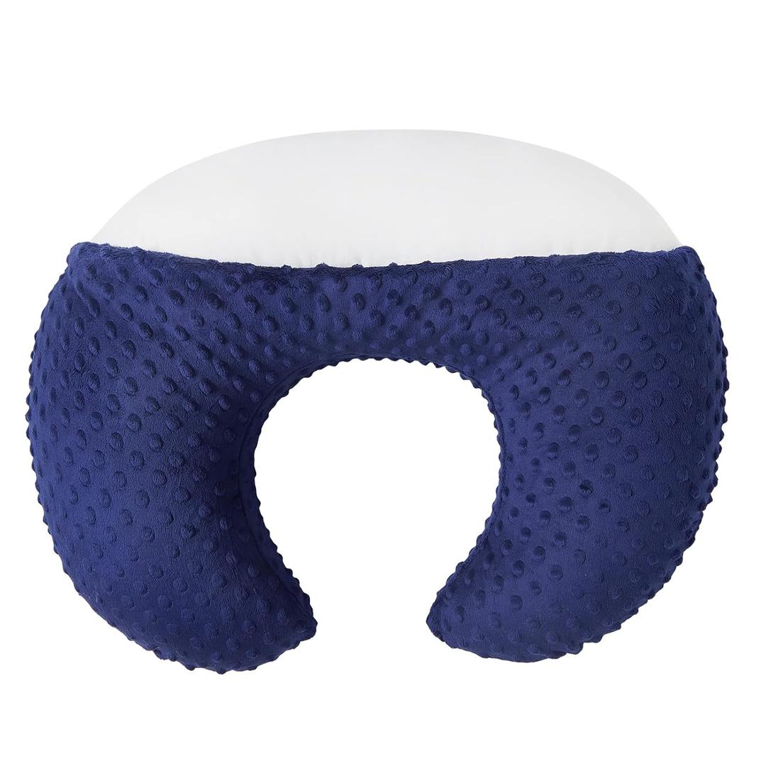 Nursing Pillow for Breastfeeding, Breast Feeding Pillows for Mom, Nursing Pillows for Newborn Baby Support, Nursing Pillow and Positioner with Removable Cover (22 x 17.7 x 5.9 inches, Estate Blue)