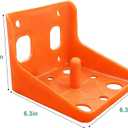2 Pack Thick Salt Block Holder Mineral Brick Feeder Tray for Cattle Horse Goat Sheep (Small Size, Orange)