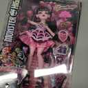 Monster High Scary Sweet Birthday Doll, Draculaura in Pink Party Dress with Themed Accessories Like Invite, Balloon, Gift, Fan and More