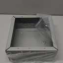 Wiegmann SC080804 SC-Series NEMA 1 Screw Cover Wallmount Pull Box with Knockouts, Painted Steel, 8" x 8" x 4",Gray