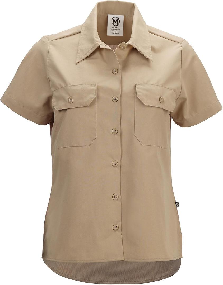 Mercer Culinary Women's Brewer Shirt, Khaki, 2X
