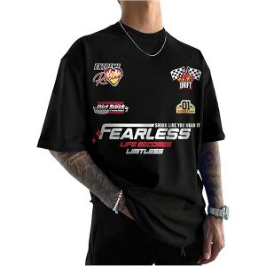 VIPWOLF Men's Number Graphic Jersey Shirt Racing Short Sleeve Shirts Summer Vintage Y2K Streetwear T Shirts X-Large
