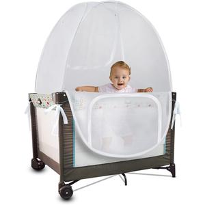 Baby & beyond Baby Pack 'N' Play Pop Up Tent Safety Net, Protects from Insects, Mosquitoes and from Baby Climbing Out, Top Quality See 10Pack 45x39x44cm